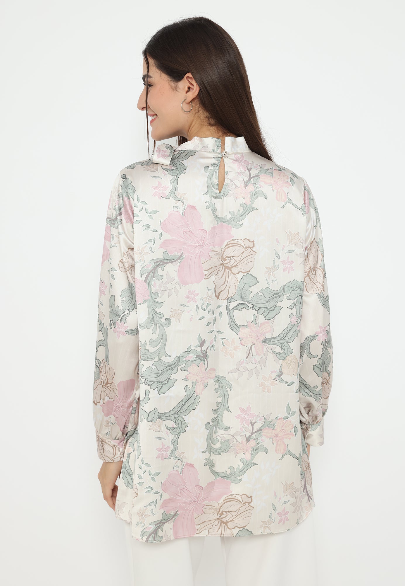 Safira Paisley Blouse With Tape Detail | Cream