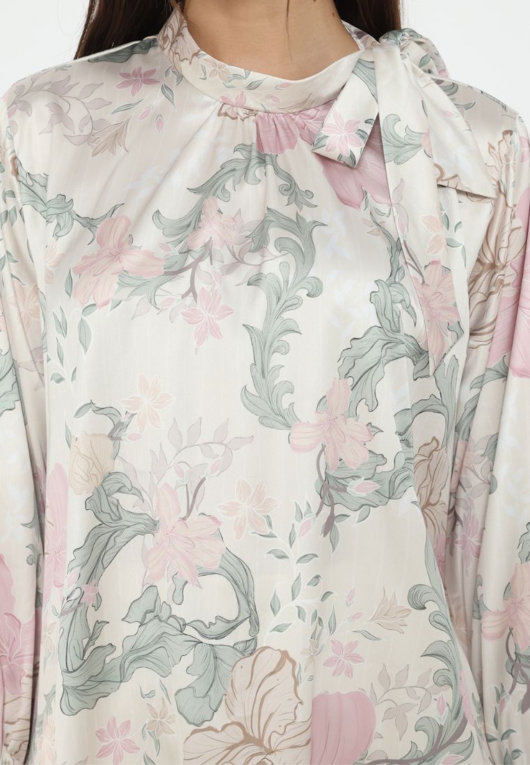 Safira Paisley Blouse With Tape Detail | Cream