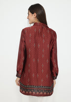 Elize Patterns Tops | Maroon