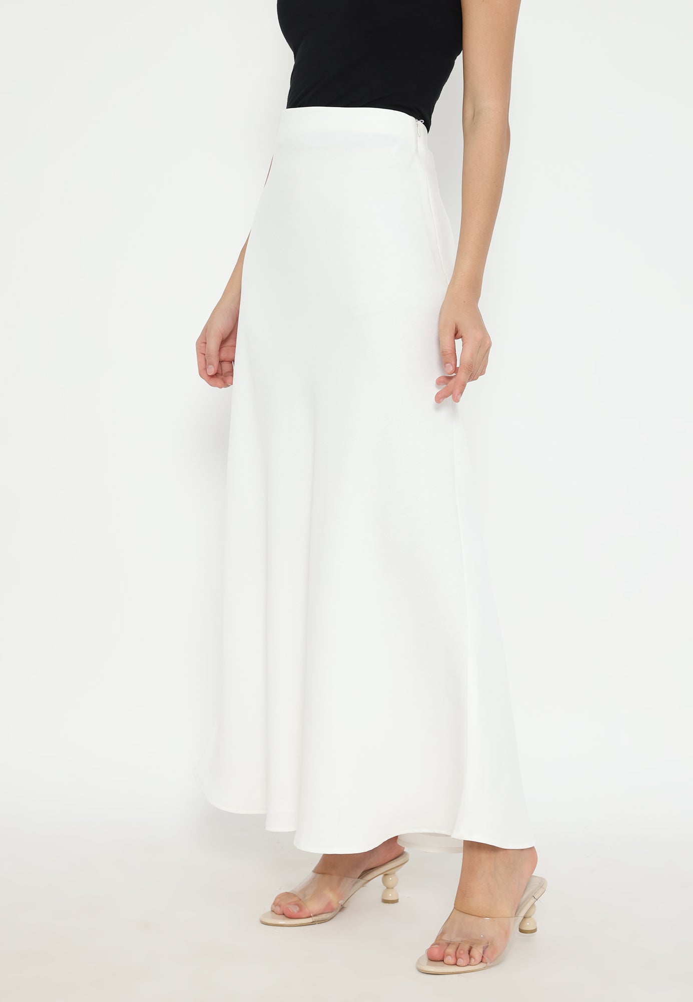 Solis Skirt Flowy Look | White