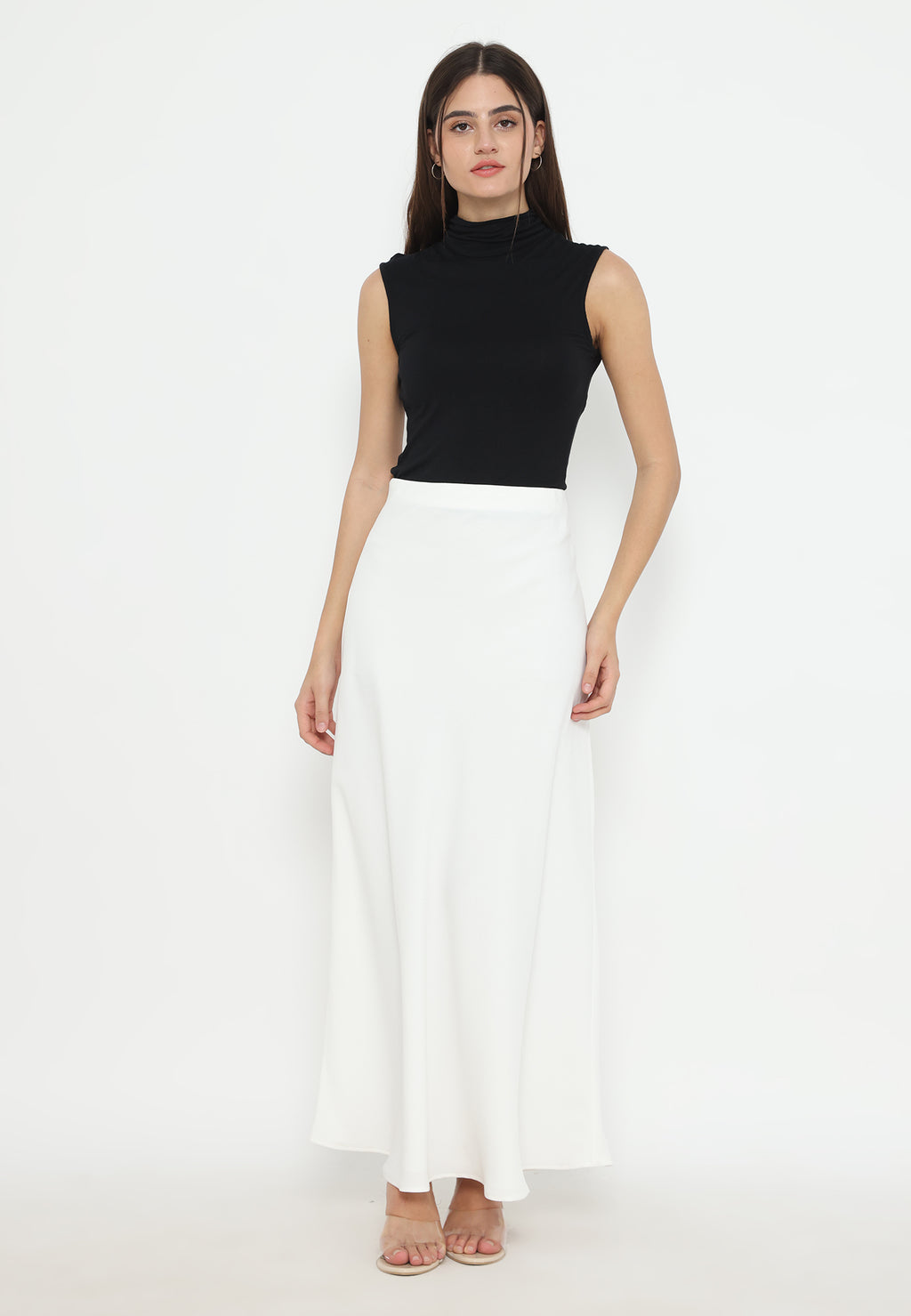 Solis Skirt Flowy Look | White