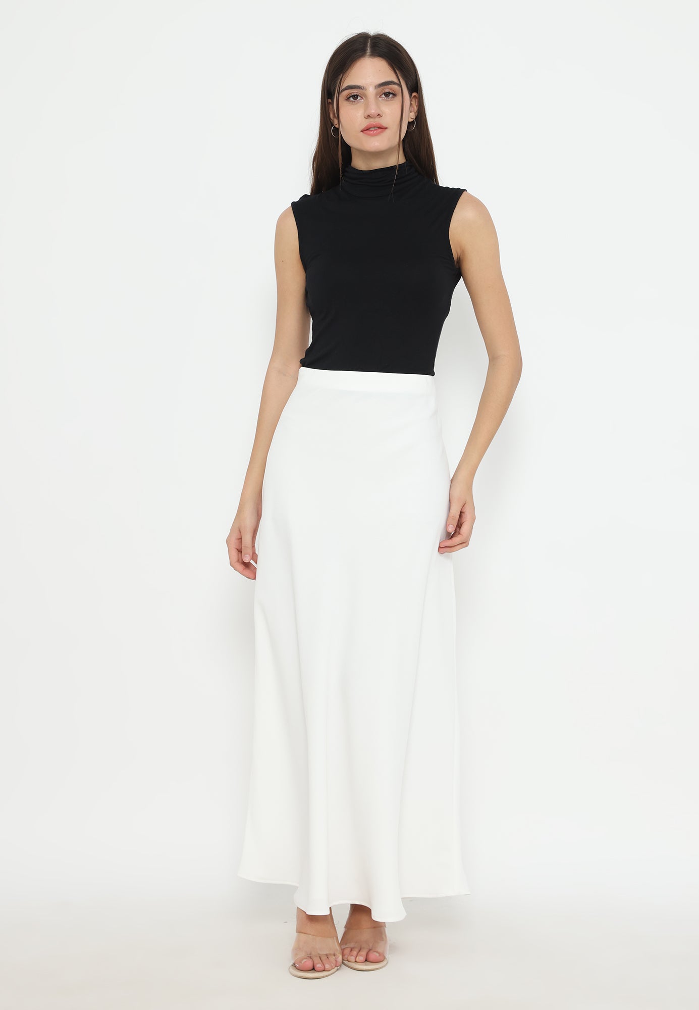 Solis Skirt Flowy Look | White