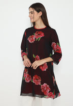 Celine Tunic Floral Pattern | Black