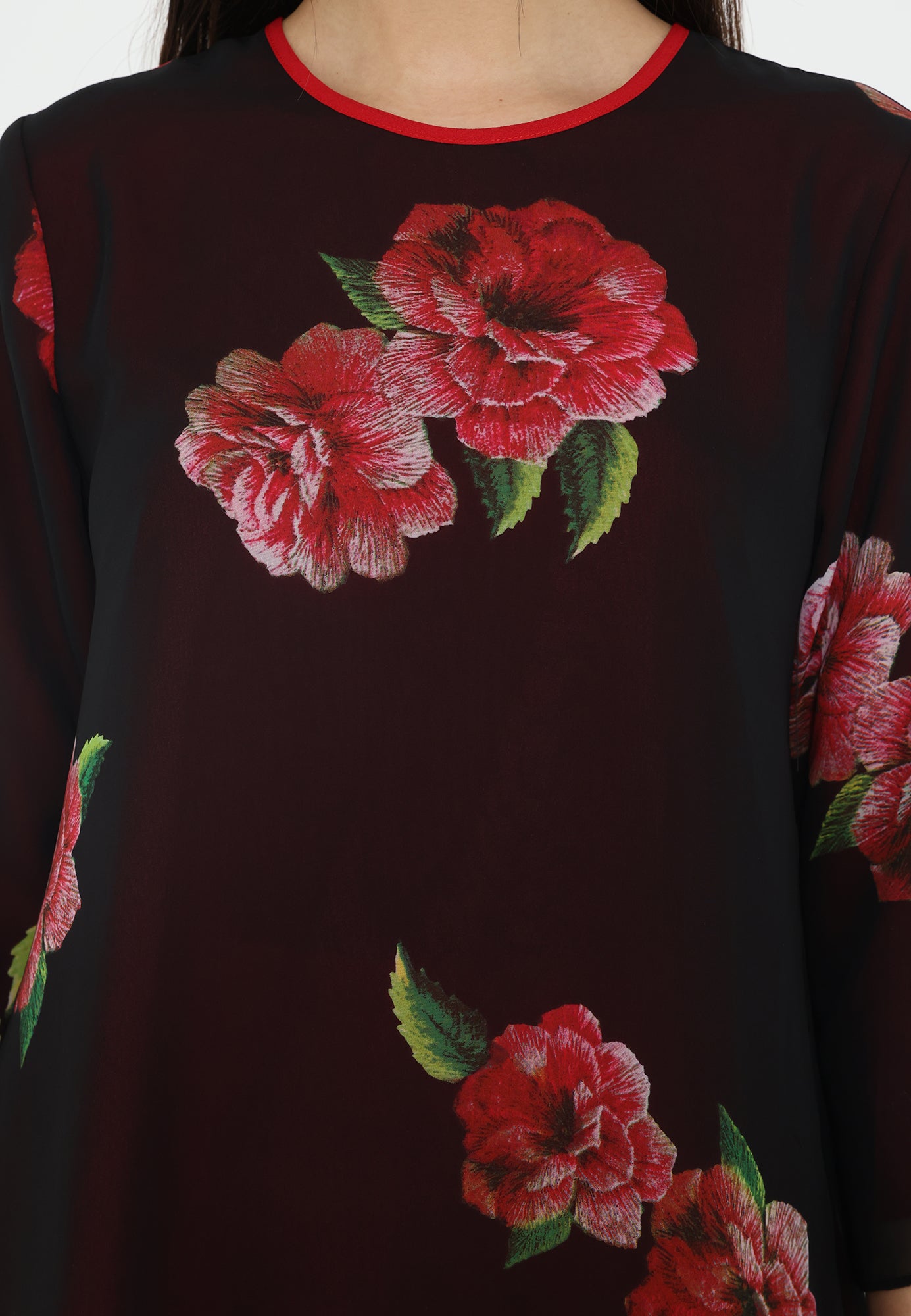 Celine Tunic Floral Pattern | Black