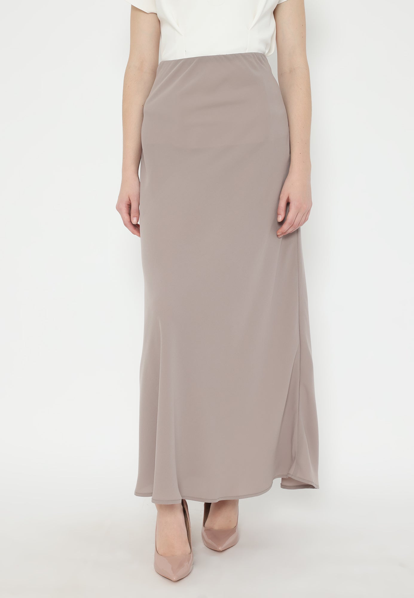 Helio Long Skirt | Brown
