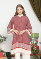 Melissa Chain Pattern Tunic | Red