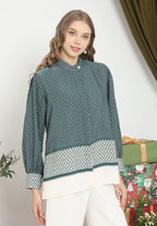 Chain Woman Blouse With Pattern | Green