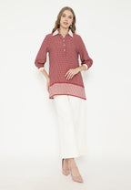 Chain Tops With V Neck | Red