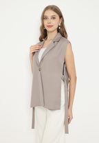 Novelle Tops Vest With Strape | Mocca