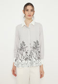 Blossom Stripe Blouse In | Ivory