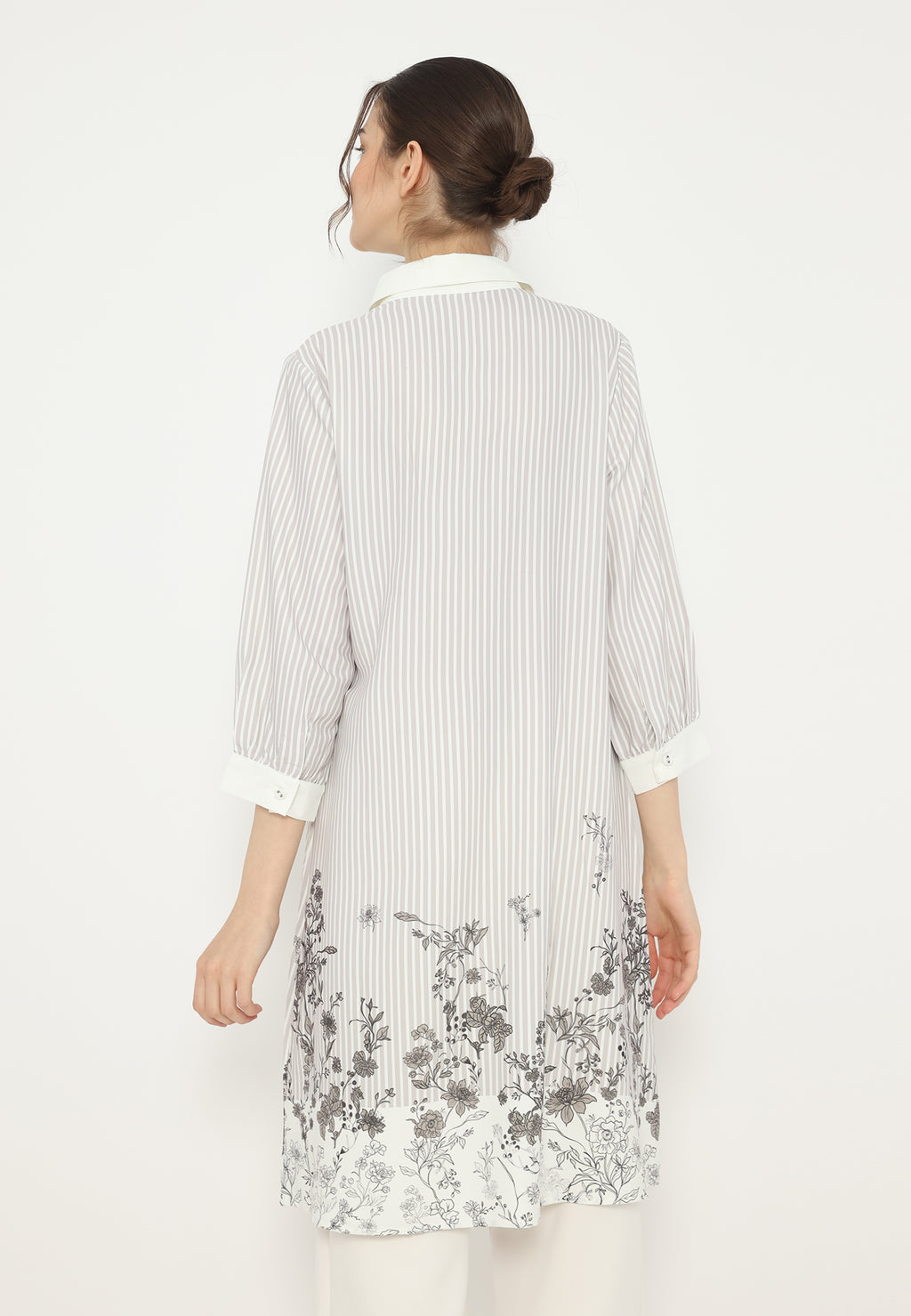 Blossom Stripe Tunic | Ivory