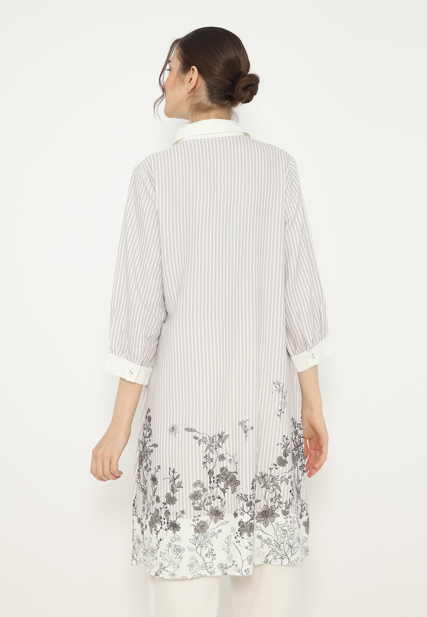 Blossom Stripe Tunic | Ivory