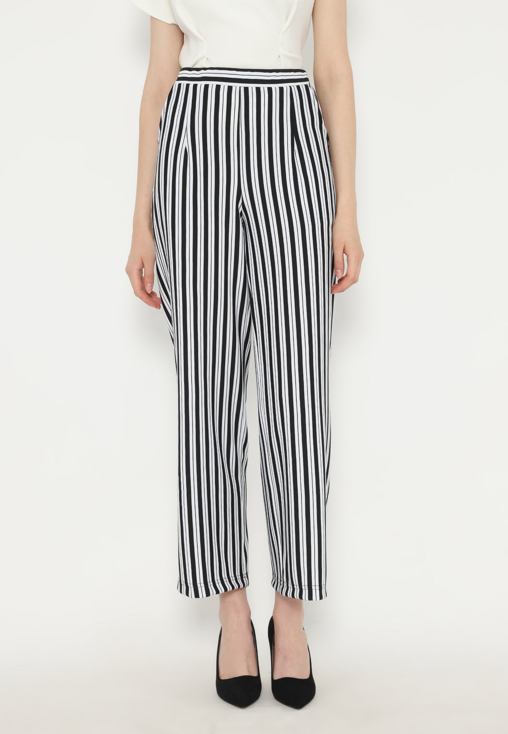 Zebra Stripes Pants | White