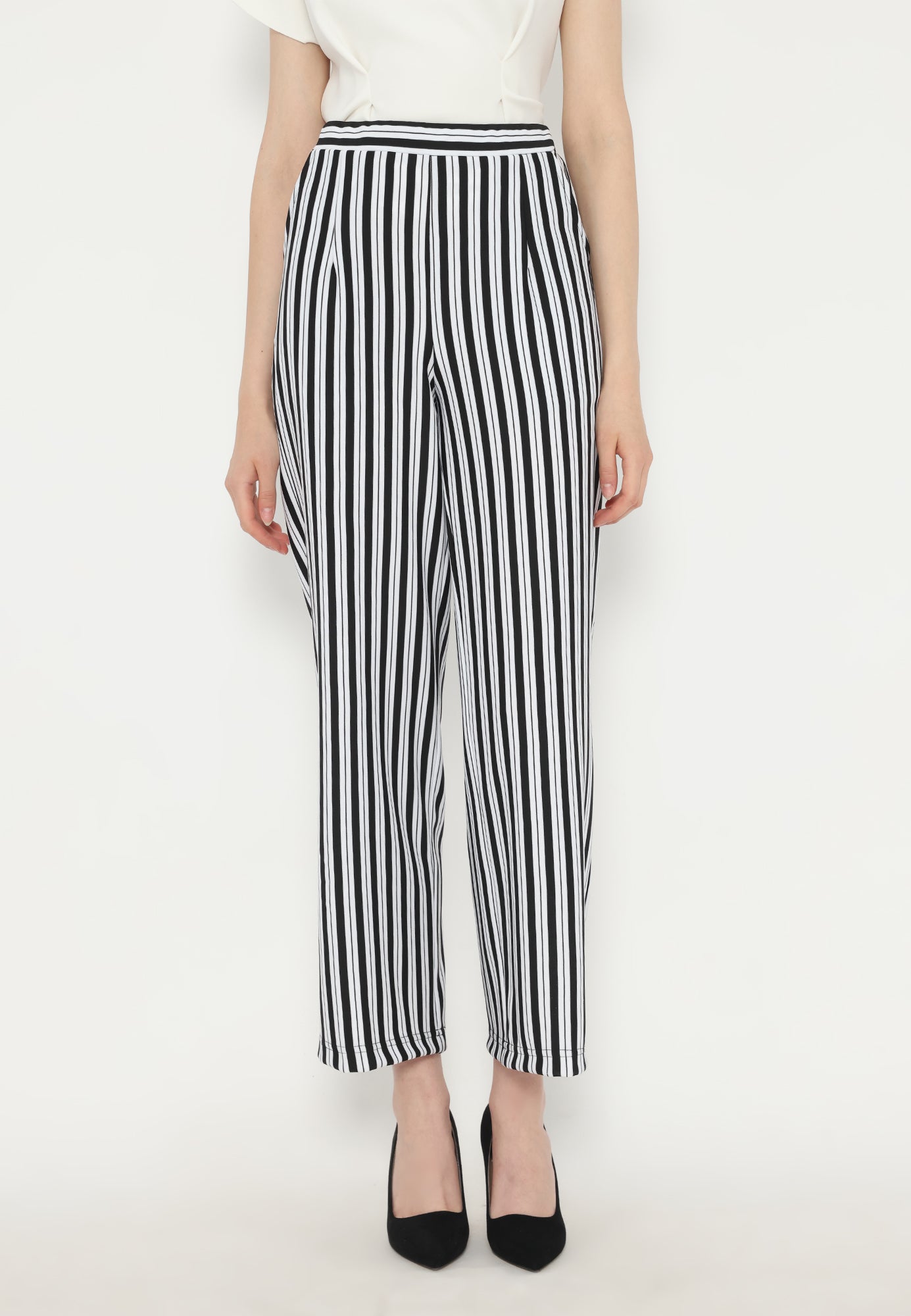 Zebra Stripes Pants | White