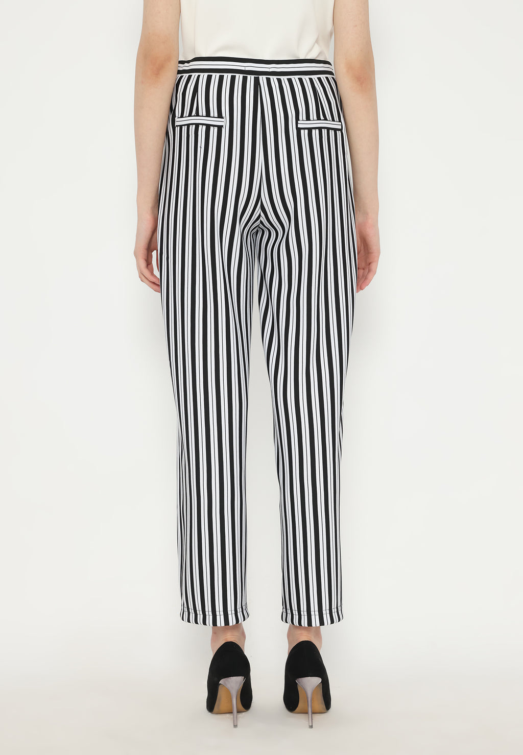 Zebra Stripes Pants | White