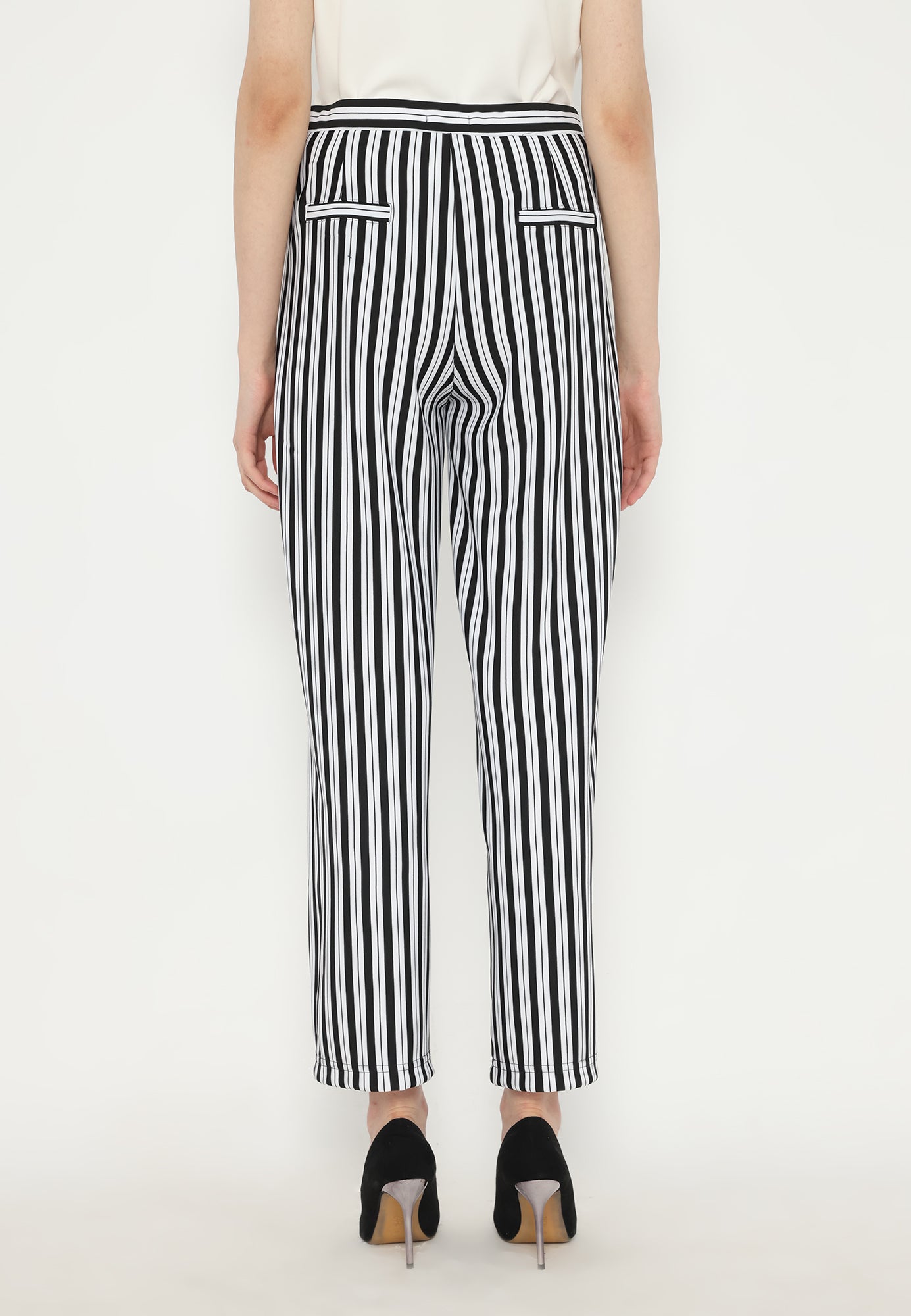 Zebra Stripes Pants | White