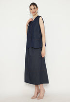Molly Vest Denim Sleeveless Shirt | Denim