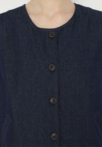 Molly Vest Denim Sleeveless Shirt | Denim