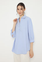Kayla Plain Tops | Blue