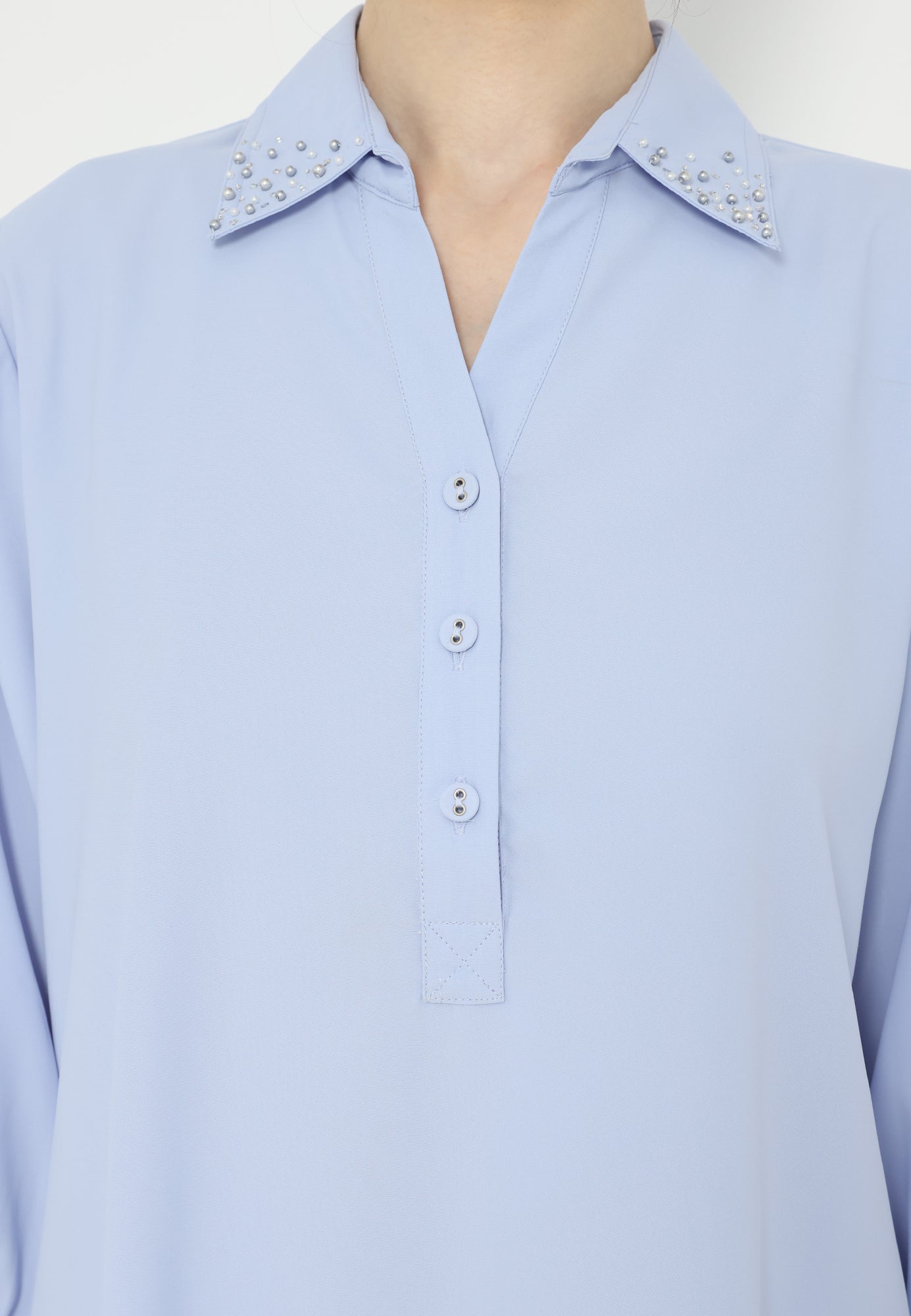 Kayla Plain Tops | Blue