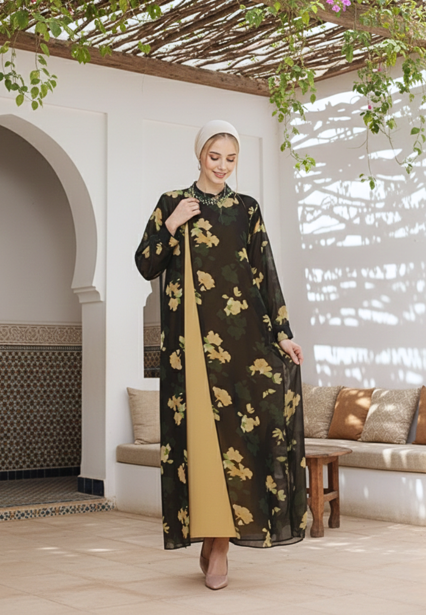 Bubba Muslim Long Dress | Green