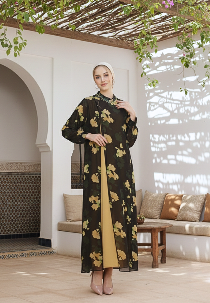 Bubba Muslim Long Dress | Green