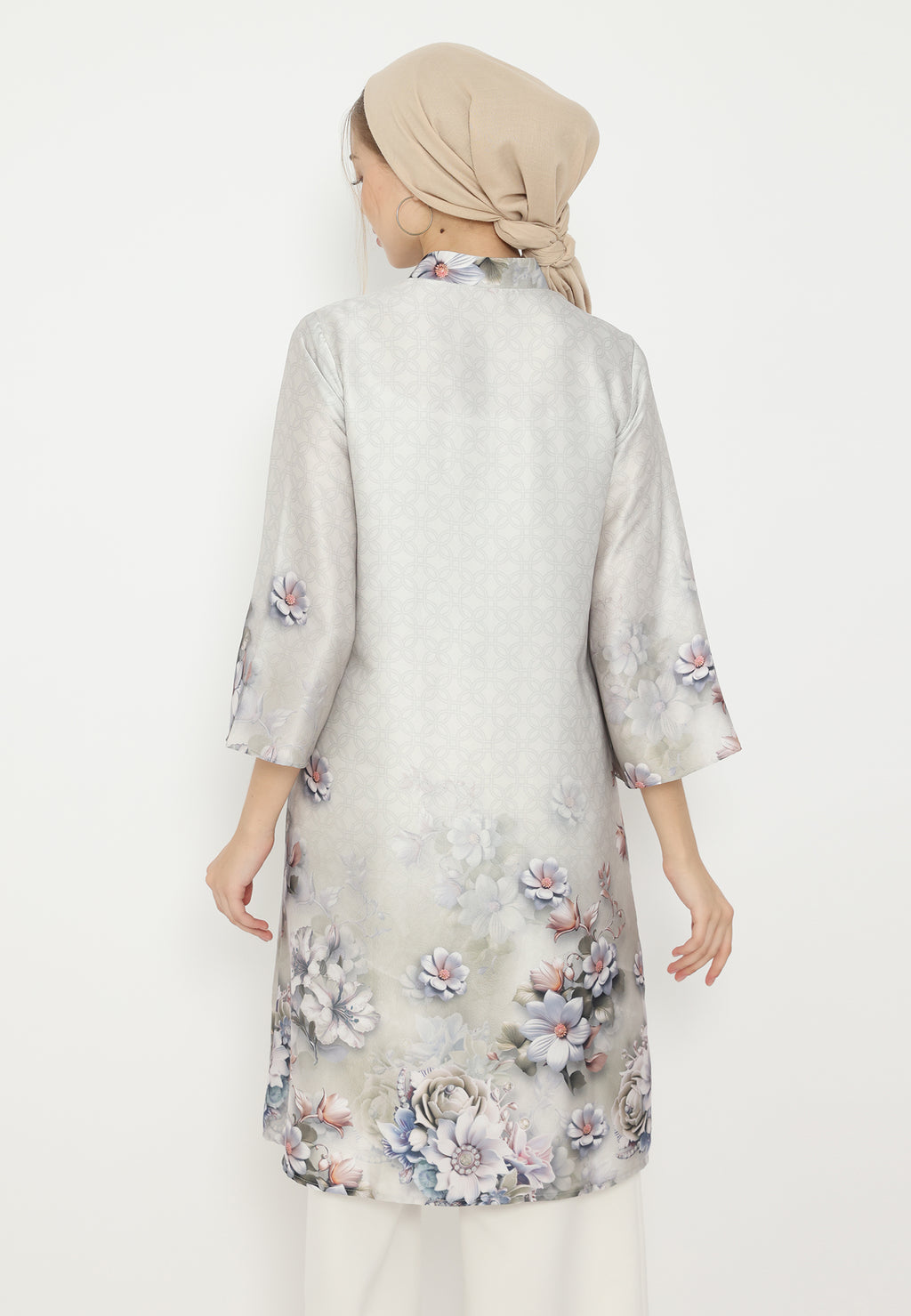 Rosaline Tunic Armany Floral Silk | Green