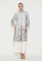 Celestia Floral Tunik Armany Silk Premium | Grey