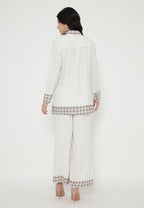 Aurelia Pants With Floral Print | Ivory