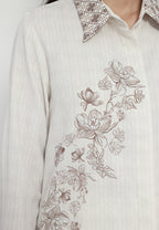 Aurelia Pants With Floral Print | Ivory