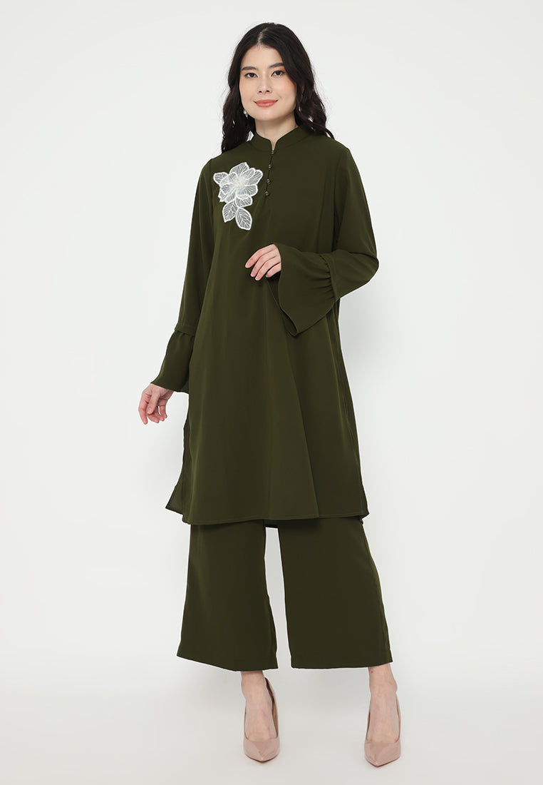 Marbella Plain Pants | Green