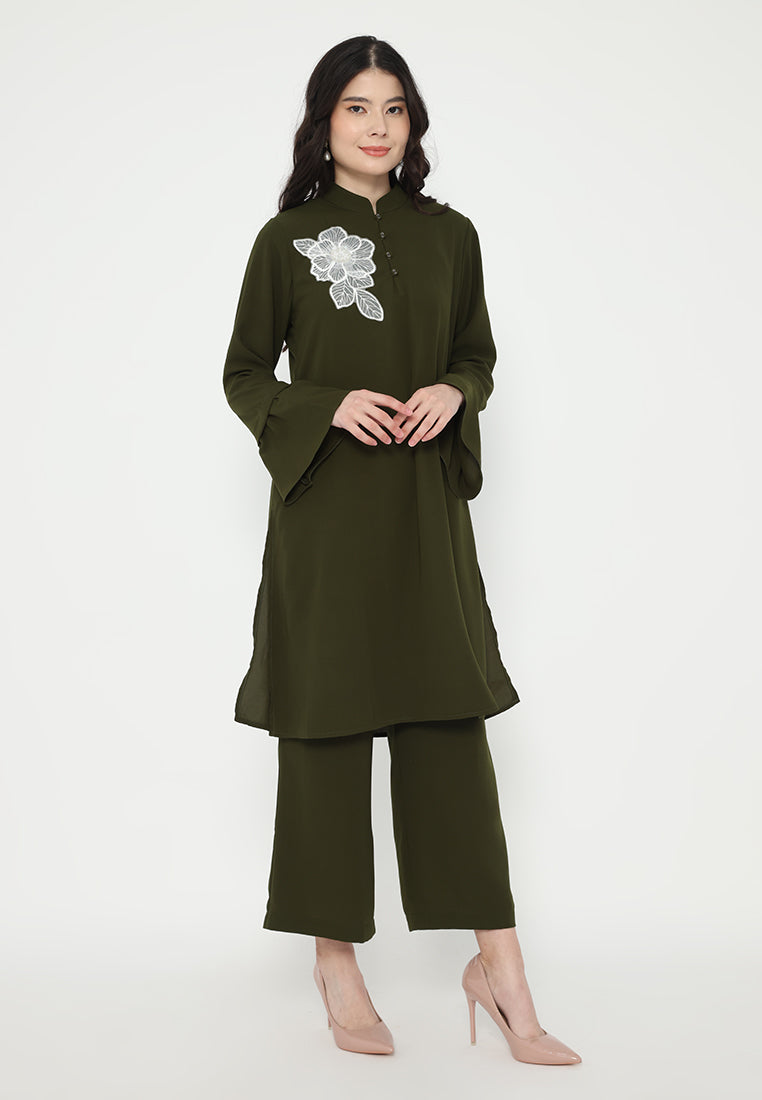 Marbella Plain Pants | Green