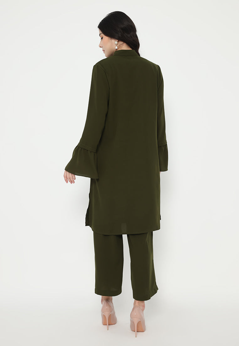 Marbella Plain Pants | Green