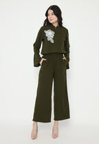 Marbella Plain Pants | Green