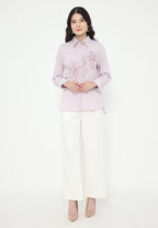 Glenca Tops With Floral Embroidery | Lilac
