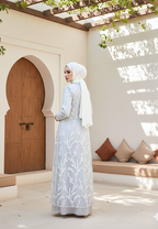 Zarelle Muslim Long Dress Lace Bordir Floral Premium | Green