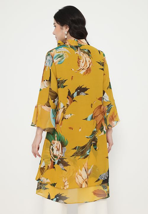 Belleza Tunic Chiffon Minimalis Look | Yellow