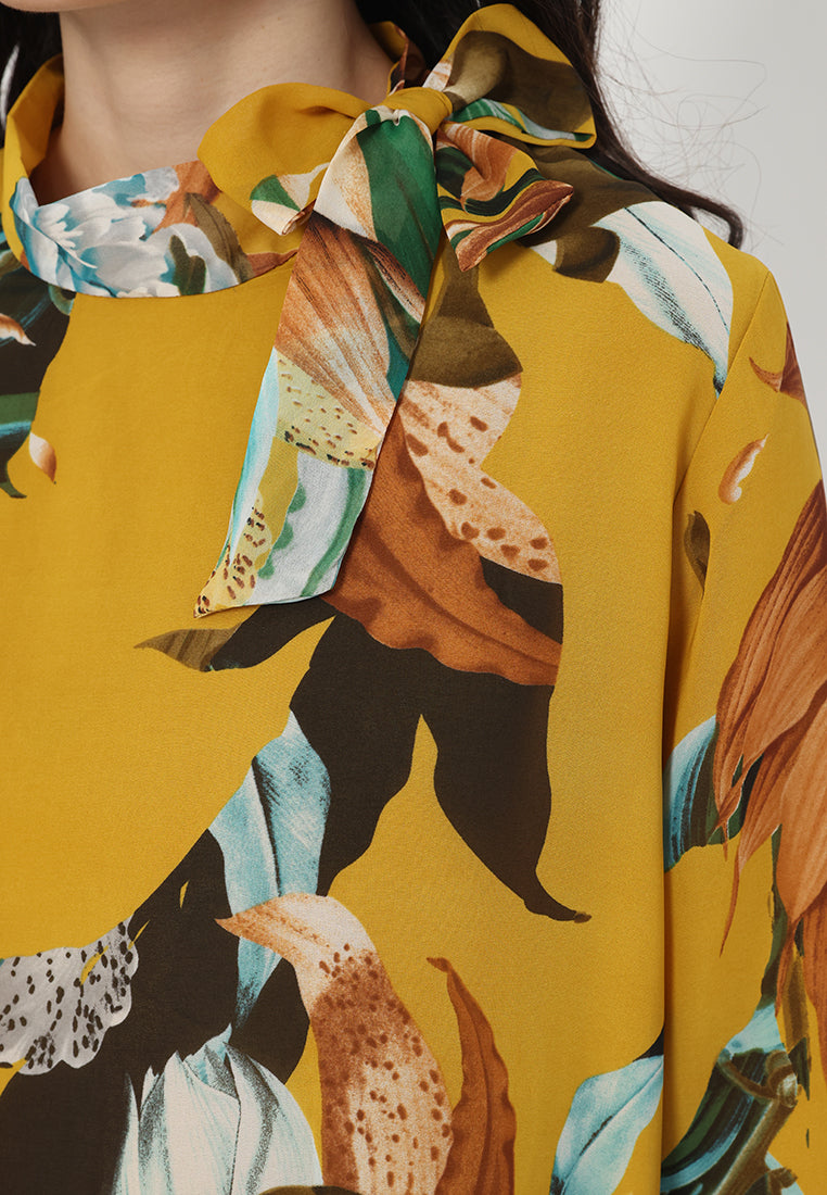 Belleza Tunic Chiffon Minimalis Look | Yellow
