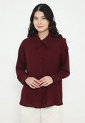Aleena Draffery Tops With Long Sleeve | Maroon