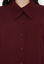 Aleena Draffery Tops With Long Sleeve | Maroon