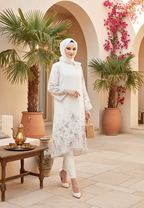 Freyaa Tunic With Tape Detail | Broken White