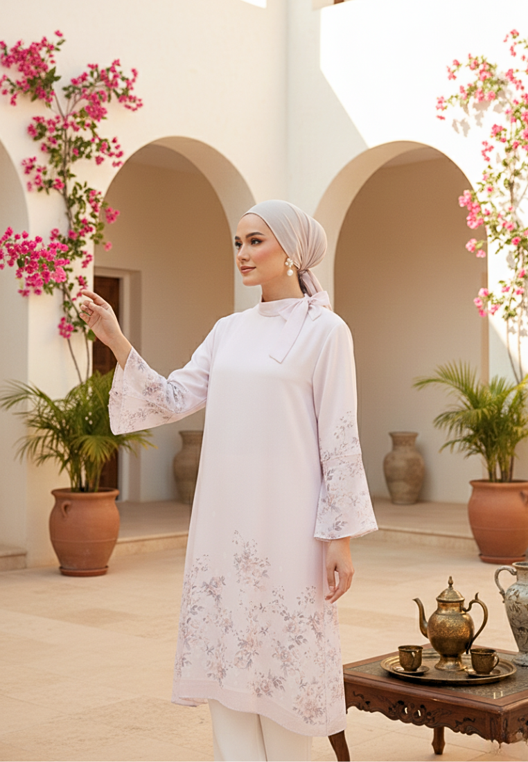 Caverly Tunic With Tape Detail | Pink