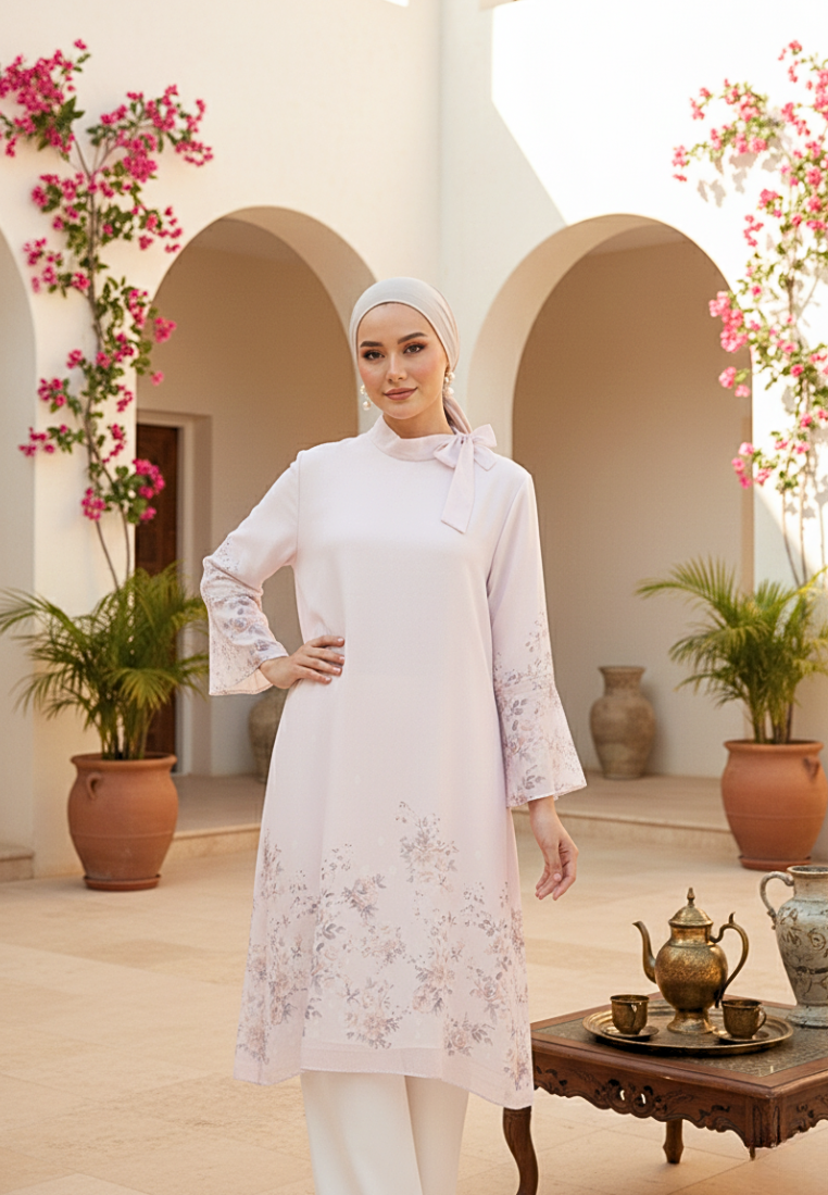 Caverly Tunic With Tape Detail | Pink