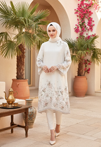Freyaa Tunic With Tape Detail | Broken White