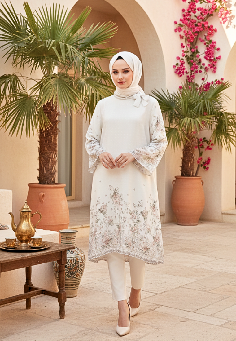 Freyaa Tunic With Tape Detail | Broken White