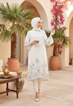 Freyaa Tunic With Tape Detail | Broken White
