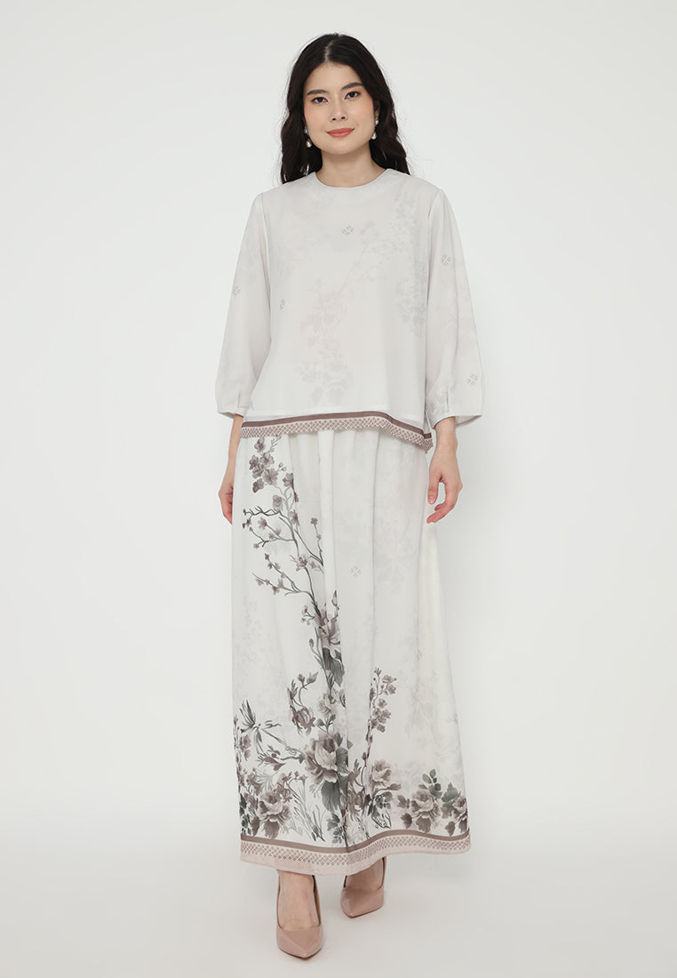 Zara Floral Printing Blouse | Cream