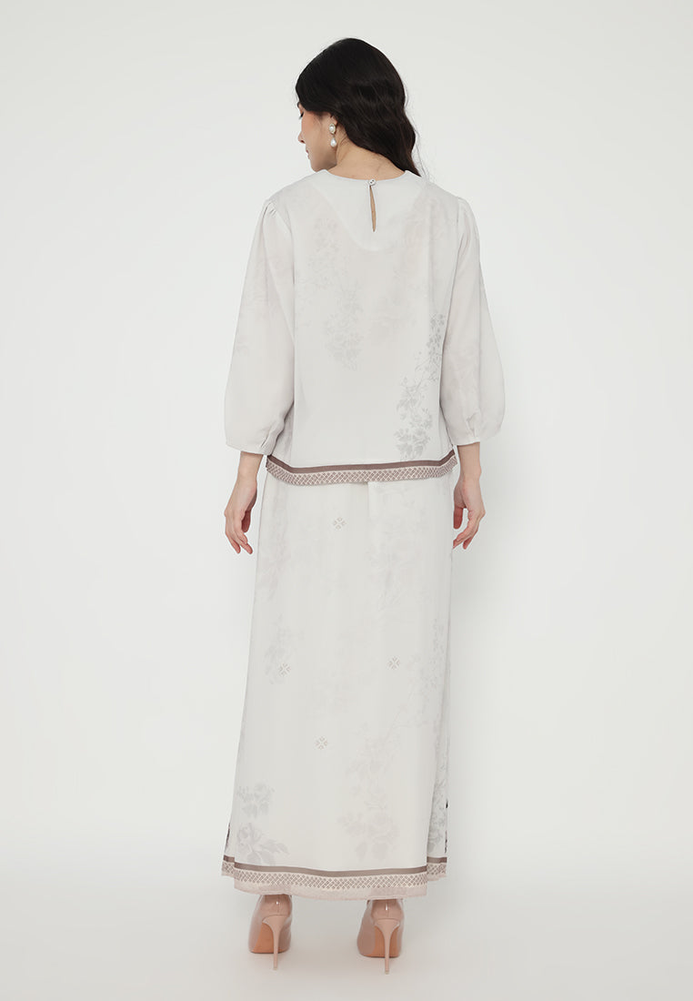 Zara Floral Printing Blouse | Cream