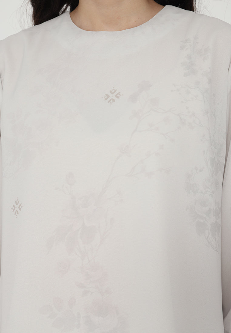 Zara Floral Printing Blouse | Cream