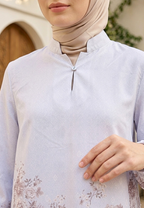 Sarah Floral Print V Neck Blouse | Blue
